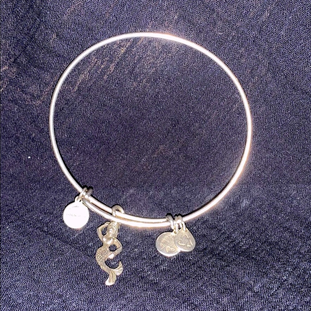 Alex & Ani Silver charm bracelet charms mermaid